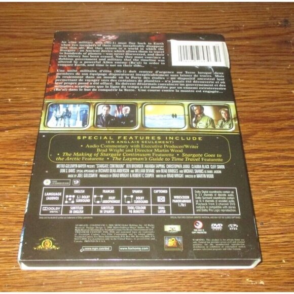 Stargate: Continuum (DVD, 2008, Canadian) w/ slip cover - Picture 2 of 5